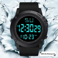 Men Sport Watch Multifunction Military Sports Watch Waterproof Luminous LED Digital Kids Watch Big Dial Student Electronic Watch 4