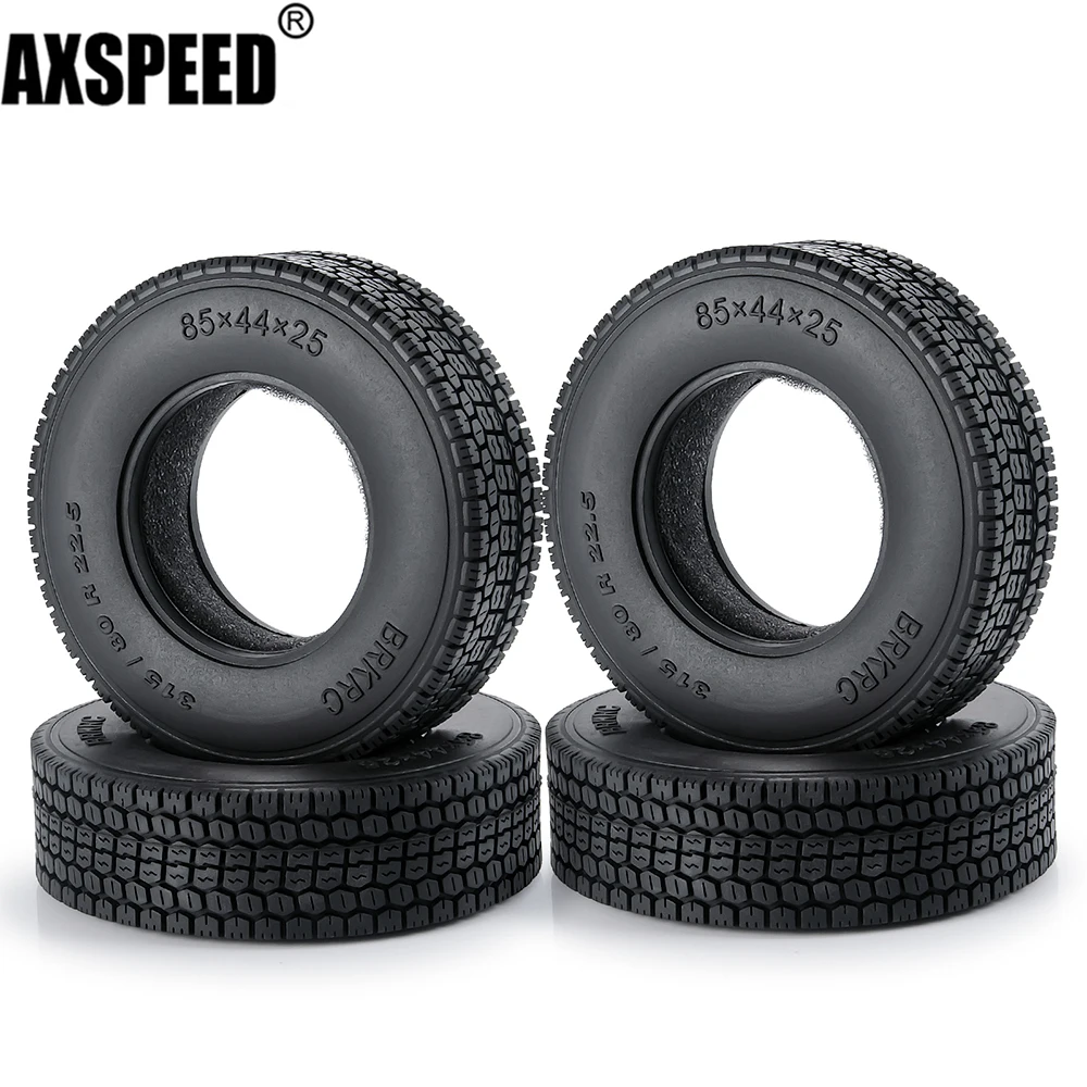 

AXSPEED Front & Rear Rubber Tyres 22mm 25mm Width Wheel Tires for 1/14 Tamiya RC Trailer Tractor Truck Car Upgrade Parts