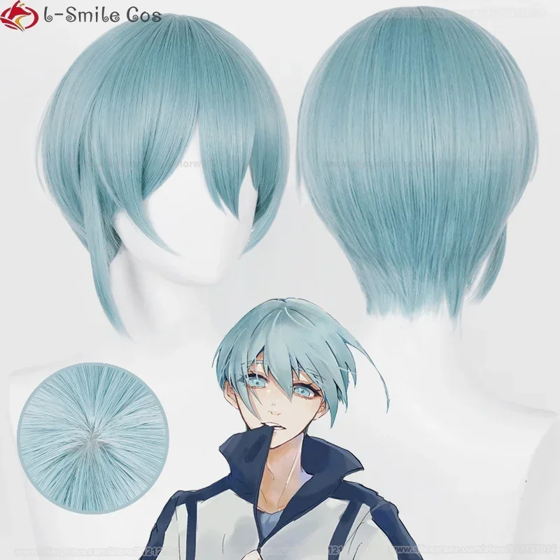 Высокое качество аниме Blue Lock Hiori Yo косплей парик 28 см светло-голубой йо