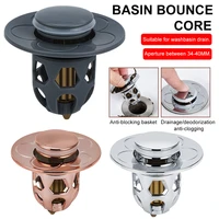 bounce core pop up sink drain filter bathroom sink drain stopper for 34 40mm anti clogging basket strainer with hair catcher