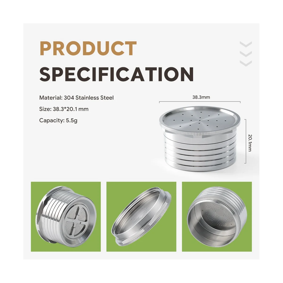 Для Essse Espresso Caffe - S.12 Машина Stianless Многоразовая кофейная капсула Капсулы для кофе