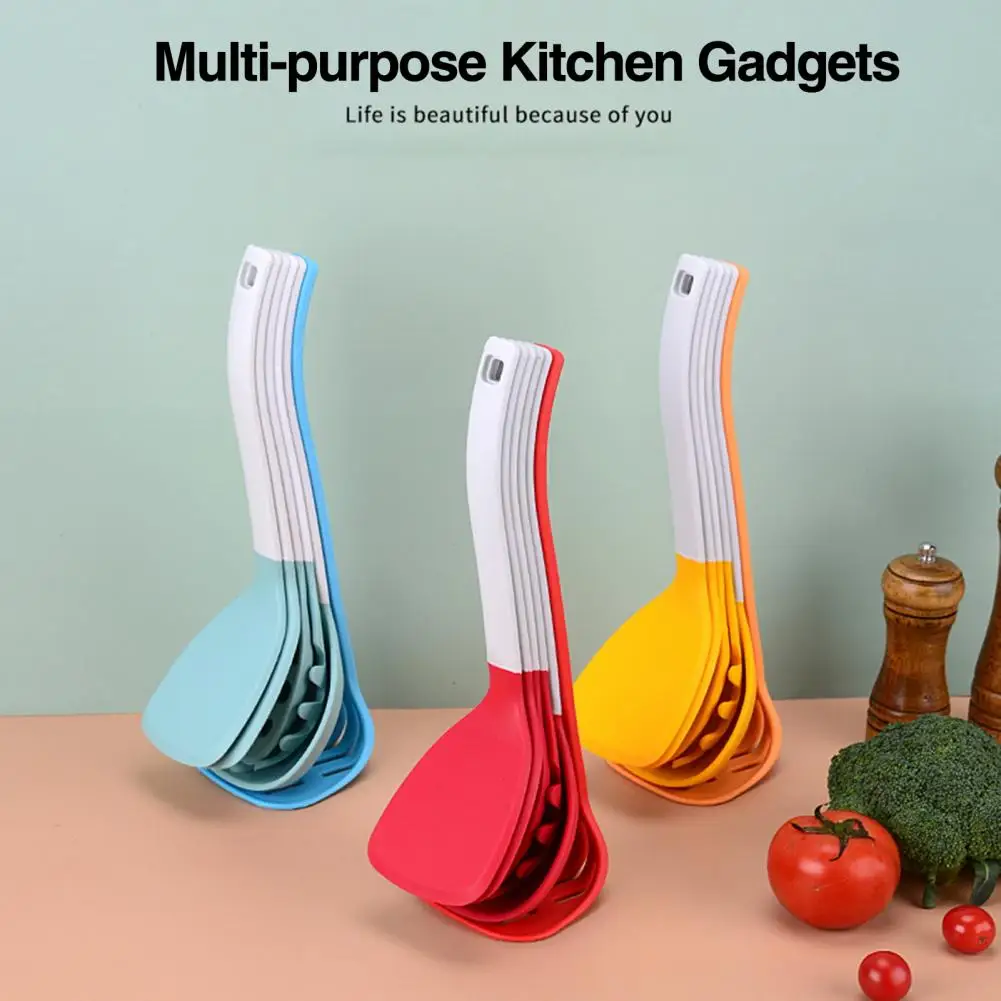 

Stowable Silicone Suit 6-piece Silicone Kitchen Utensil Set Storable Non-stick Heat-resistant Spatulas for High-temperature