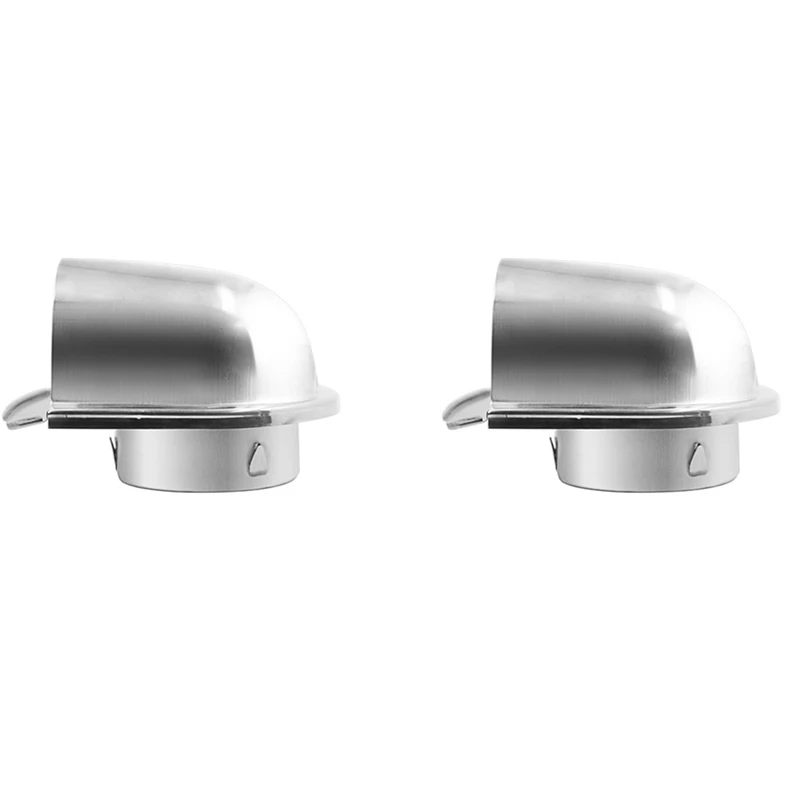 

2Pcs 6Inch 150Mm Waterproof Stainless Steel Vent Vent Hood Anti-Corrosion Exhaust Extractor For Wall Air Outlet Cover,A