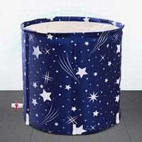 bath bucket custom bath bucket household folding blue starry sky folding bath bucket bath bucket manufacturer wholesale