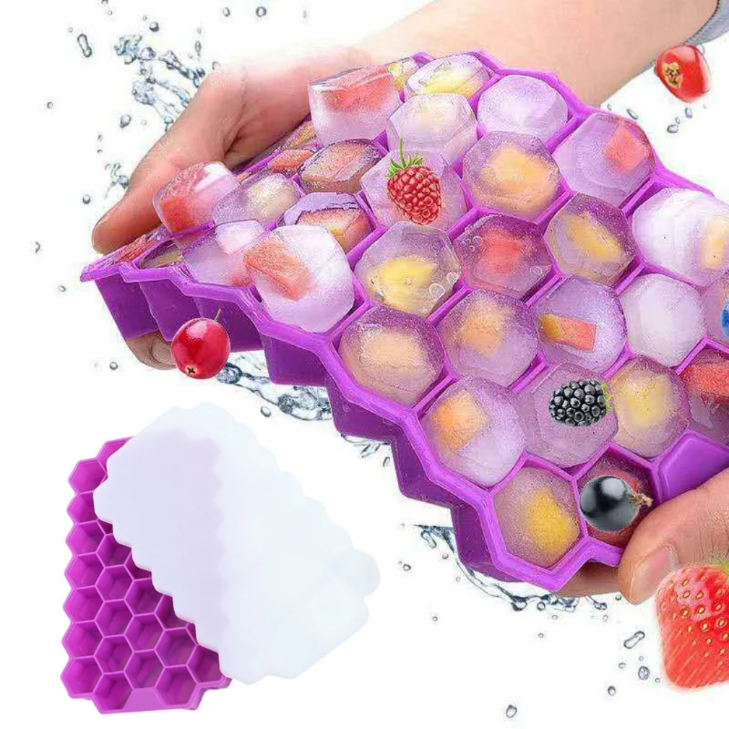 

Ice Cube Maker Honeycomb Ice Box Ice Cream Tools Silicone Ice Jelly Juice Food Mold Whiskey Cocktail Accessories Kitchen Tools