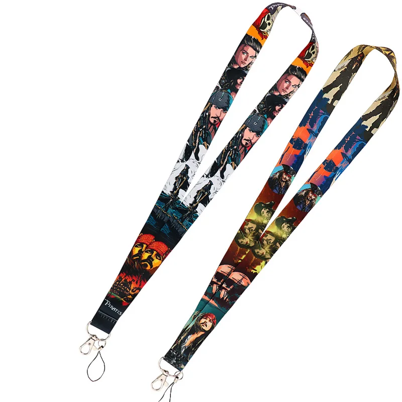 

C2541 крутой пиратский капитан Lanyards ID Badge Holder Bus Pass чехол Чехол скользящий ремень держатель для карт