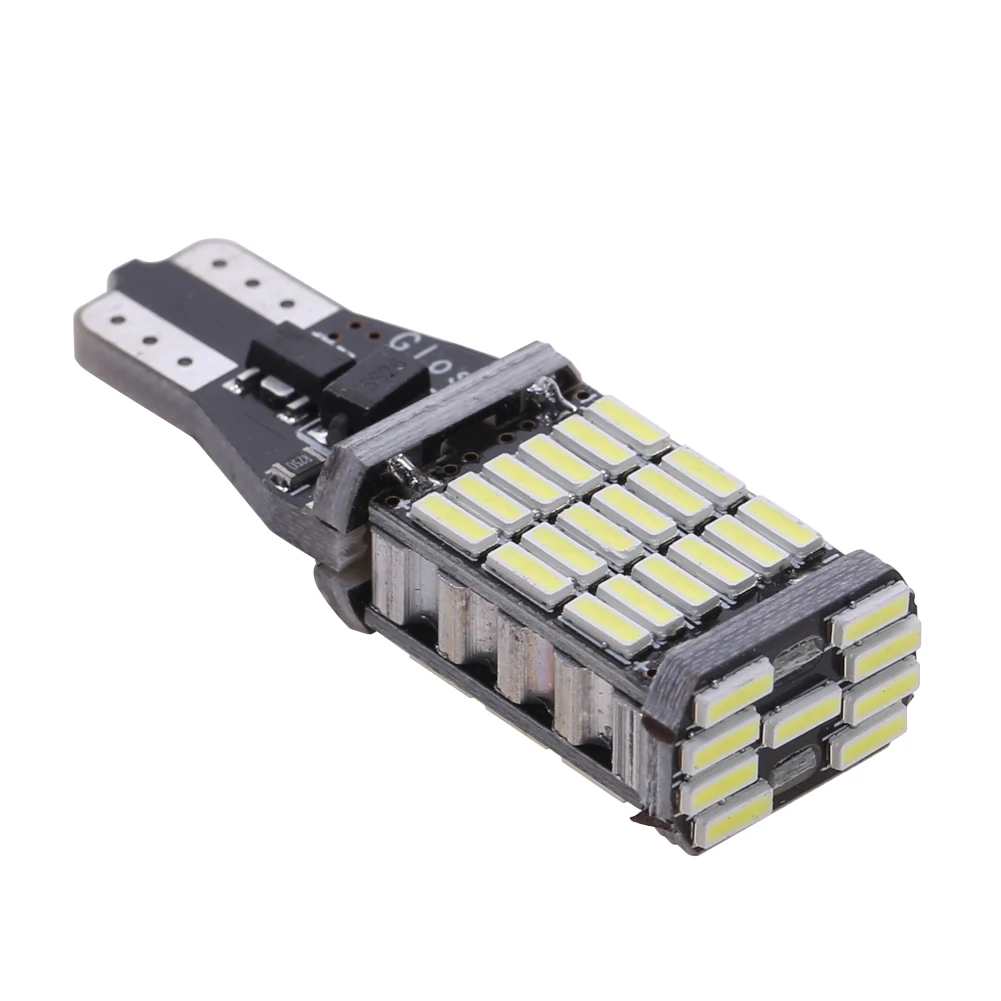 2 шт. Canbus W16W LED CANBUS T15 45 светодиодов 4014smd чип светодиодный светильник высокой