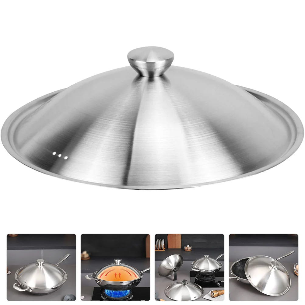 

Lid Pan Cover Pot Metal Lids Universal Dome Replacementstock Frying Cooking Stainless Steel Pots Knobtent Screentool Meat