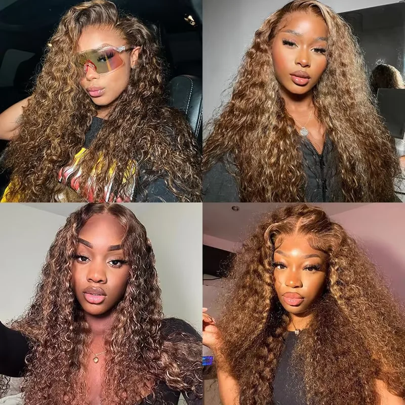 24-дюймовый Бразильский Человеческий Волос Remy Волнистая Волна 13x6 Прозрачный