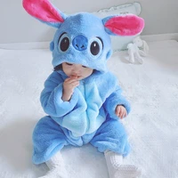 baby boy blue stitch kigurumi pajamas clothing newborn infant romper onesie animal anime costume outfit hooded winter jumpsuit