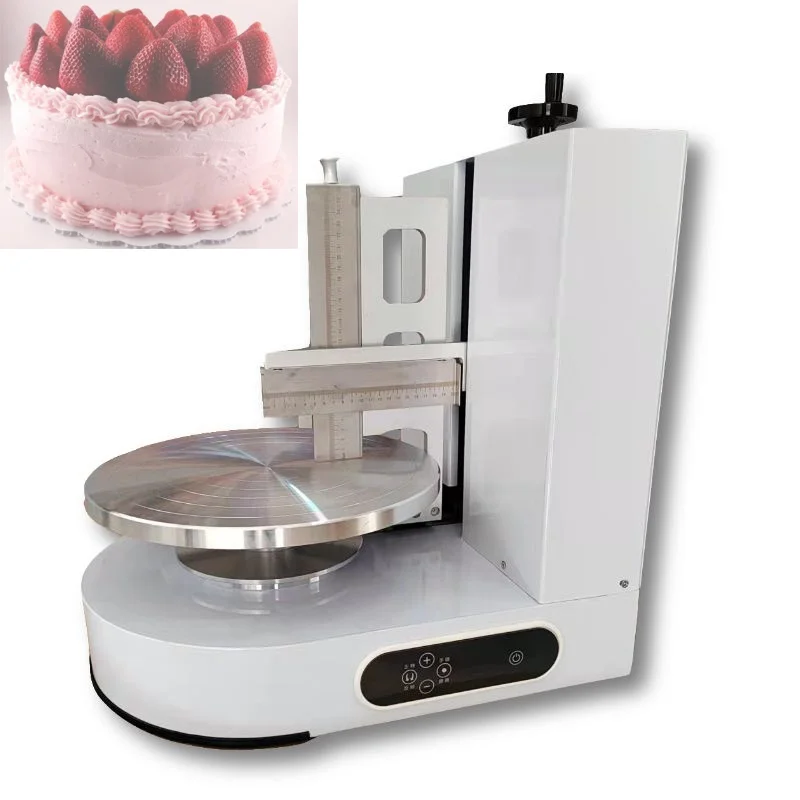 

Bakery Equipment Birthday Cake Automatic Decorating Cream Depositor Smoother Frosting Coating Icing Machine