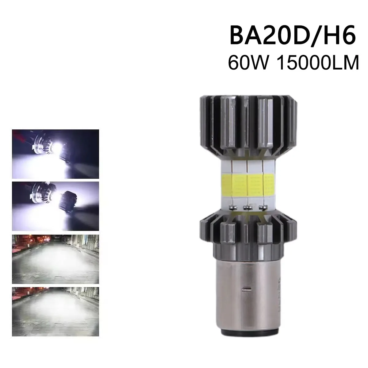 

Erruson 60W 15000LM H4/BA20D H6 LED 8 COB Лампа для фар мотоцикла 6000K Hi/Lo Beam Light
