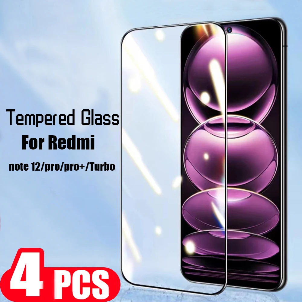 

4Pcs screen protector For Redmi note 12 Discovery 11 SE 11E 11T 11S 11R pro plus Speed Turbo Tempered glass HD protective film