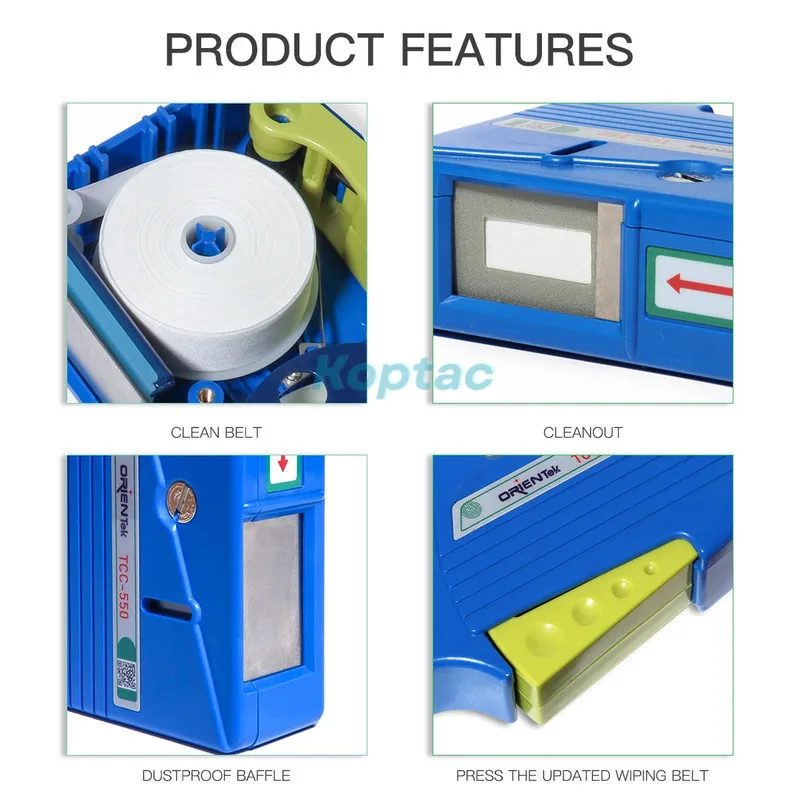  Кассета для чистки оптоволоконных разъемов Коробка оптоволокна Очиститель