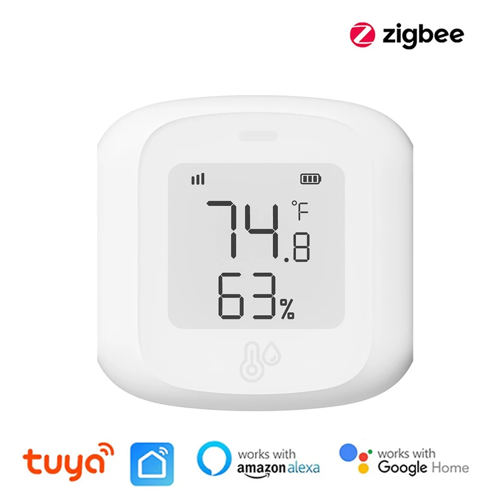 

Aideepen Tuya WiFi/Zigbee Термометр-гигрометр-10-60 ℃ Датчик температуры и влажности с голосом/дистанционным управлением для Alexa Google Home