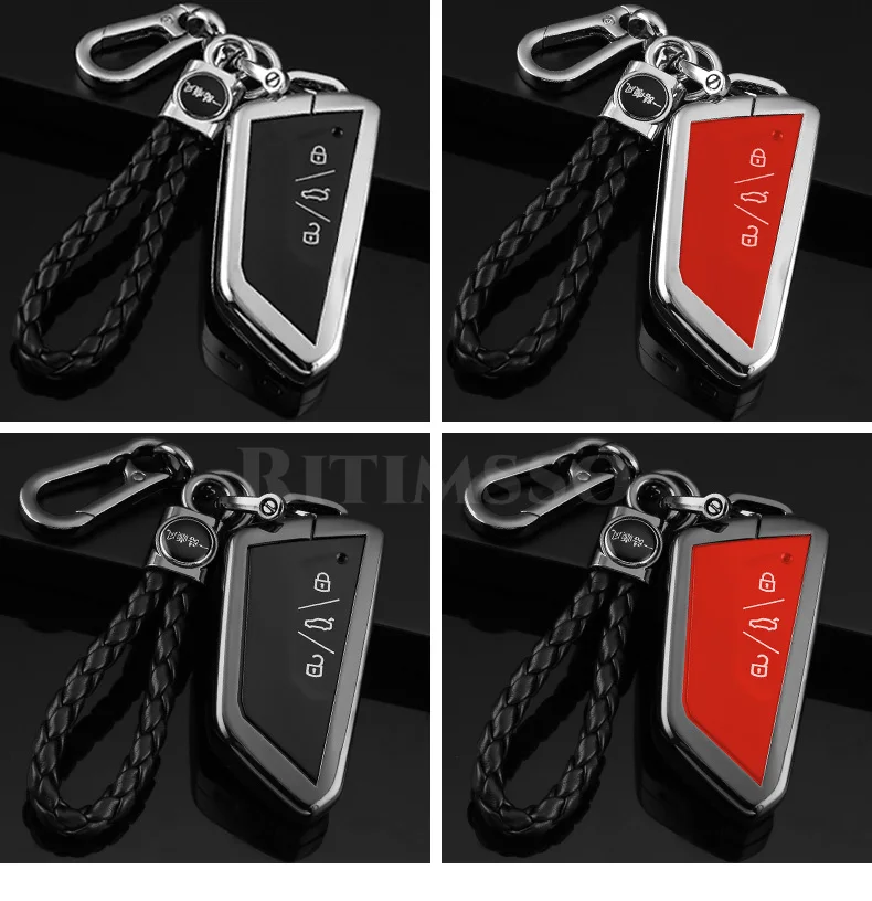 

Чехол для автомобильного ключа с дистанционным управлением, чехол для VW Volkswagen Golf 8 MK8 2020, для Skoda Octavia, для сиденья с 3 кнопками, защитный брелок...