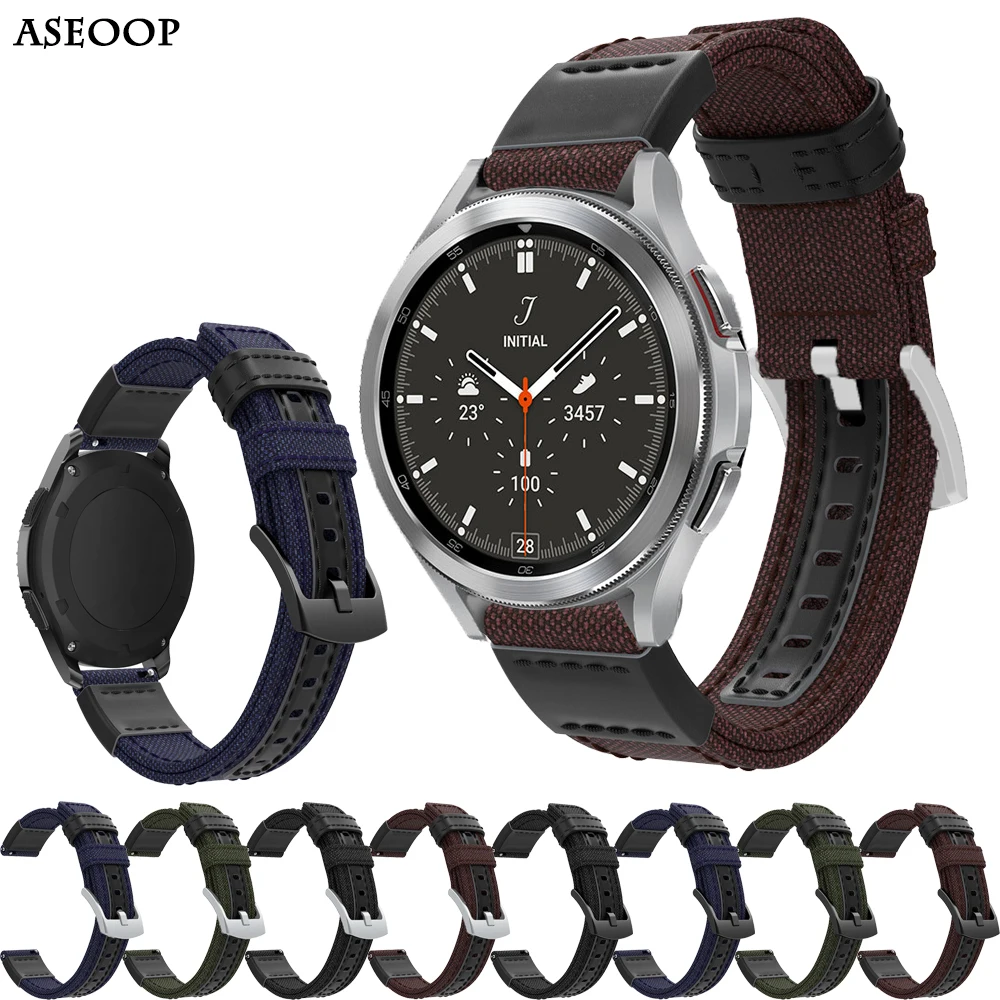 

Ремешок нейлоновый для Samsung Galaxy watch 46 мм 42 мм 3 45 мм, оригинальный браслет для часов 5 Pro 45 мм Gear S3 S2 Classic, 22 мм 20 мм