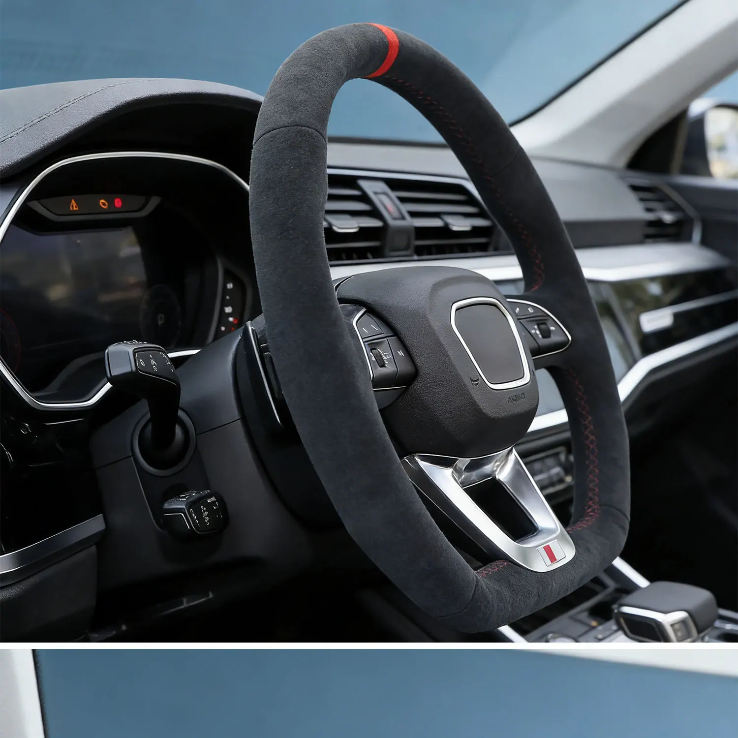 Подходит для Audi S standard Q3, руль без кнопок и подрулевых лепестков, с красной линией и красной маркировкой положительного направления вращения. (art.: 3920dc1787e44) - 3920dc1787e44