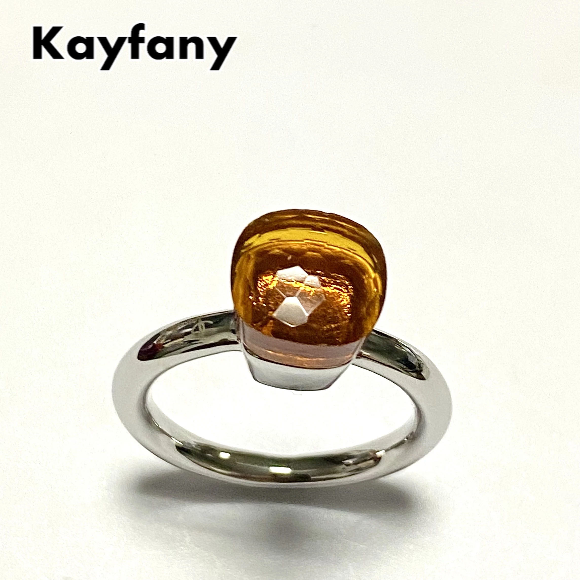 

Pomellato and Simple Candy Crystal Ring Silver Plated 33 Colors Candy Ring For Women Fashion Jewelry Birthday Gift