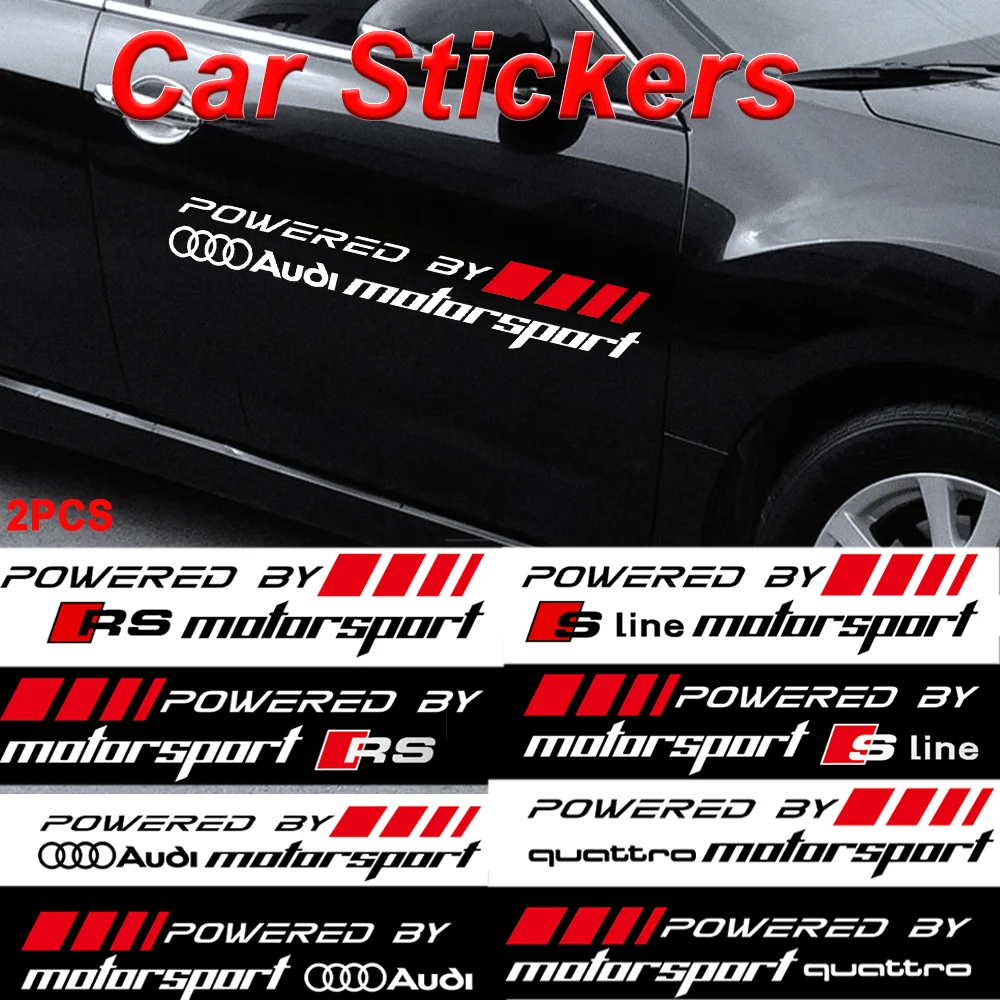 2 шт. автомобильные наклейки для Audi QUATTRO RS Q8 TT Sline A6