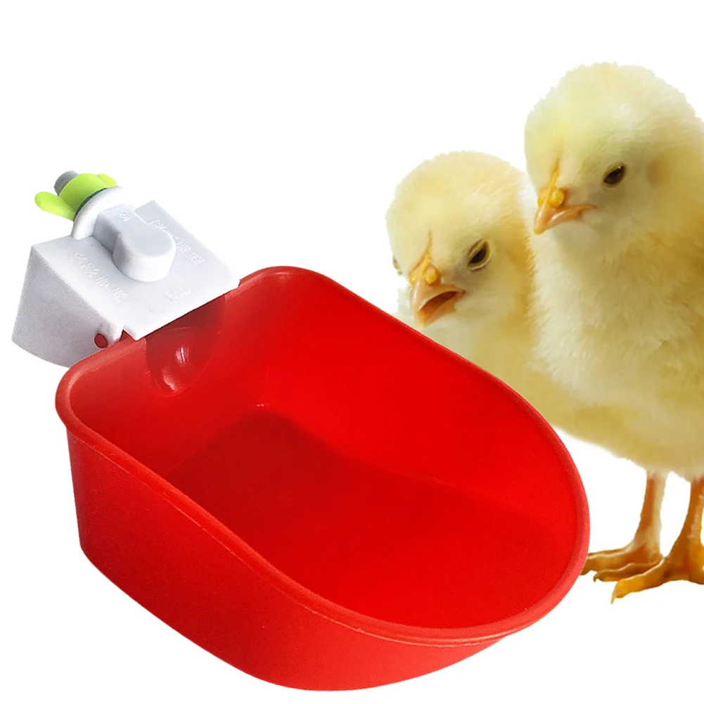 2PC Automatic Drinking Water Feeder For Chicks Duck Goose Turkey Quail Plastic Poultry Water Cup Waterer Bowl Kit Farm Coop