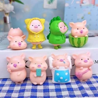 kawaii piggy ornaments cute pig desktop decoration pink yellow piggy desktop decoration birthday gift for kids fairy home decor