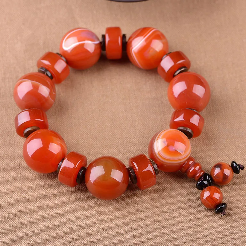 

100% natural red agate jade bangle Handcarved jade beads bracelet for women men jade gift beads jade bracelet bangles 16mm
