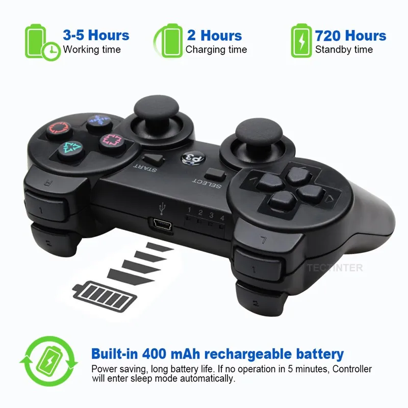 

Беспроводной игровой контроллер с поддержкой Bluetooth для ПК, геймпад для SONY PS3, джойстик для PlayStation 3, аксессуары для PS3
