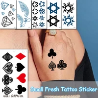 waterproof temporary tattoo stickers playing cards peach tattoo small size tatto flash tatoo fake tattoos for man girl women