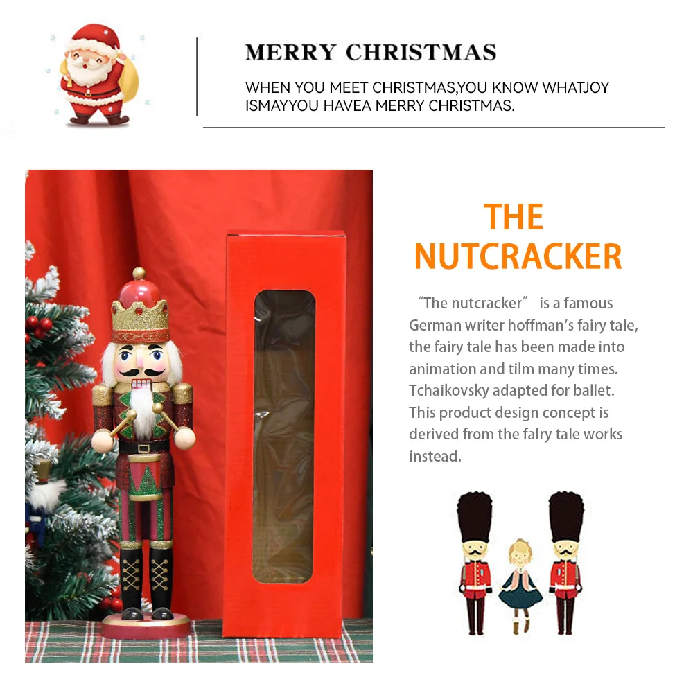 38 см Рождественский Щелкунчик кукла-солдат настольное украшение деревянная