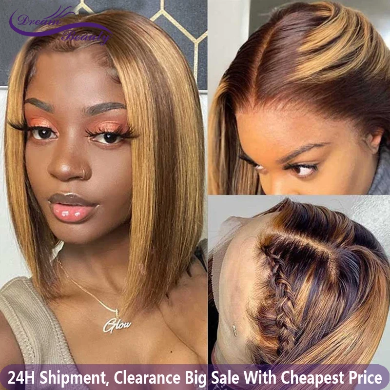 

Парик для женщин из светлых человеческих волос, 13 х1, с эффектом омбре