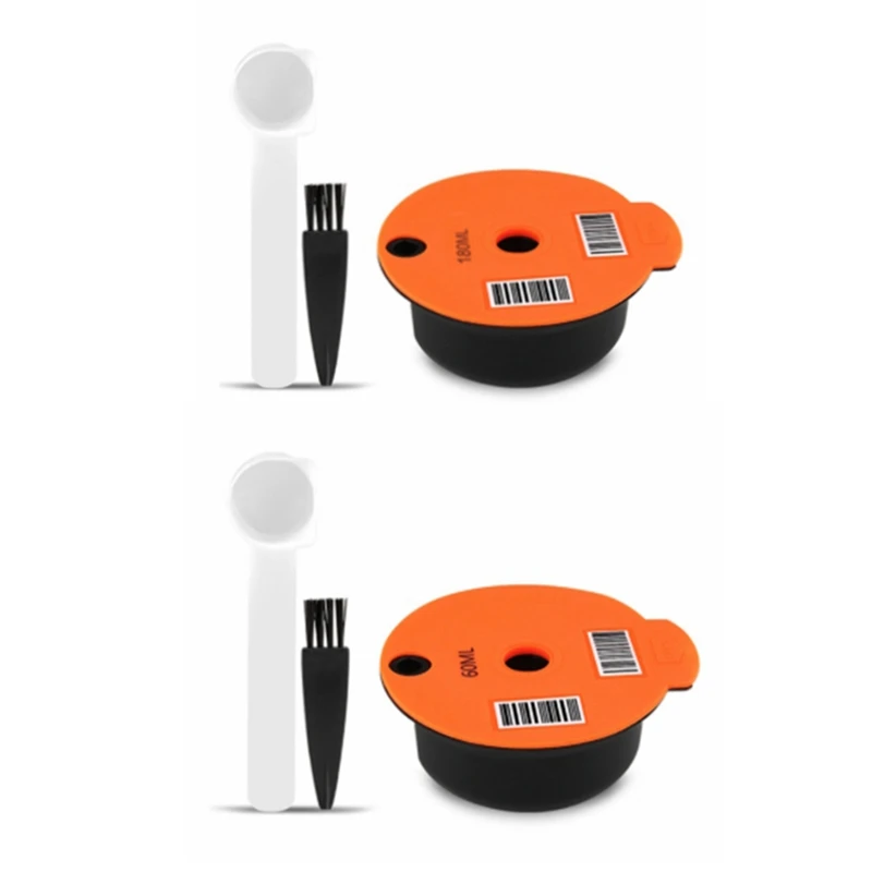 

60Ml/180Ml Reusable Coffee Capsules Adapted For Machine Refillable Coffee Capsules