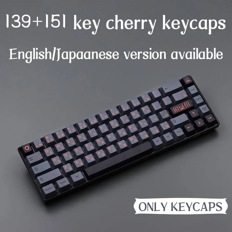 

GMK Clone Cinder Keycap 139/151 Keys Cherry Profile Dye Sub PBT for MX Switch 61/64/68/87/96/980/104/108 Mechanical Keyboard