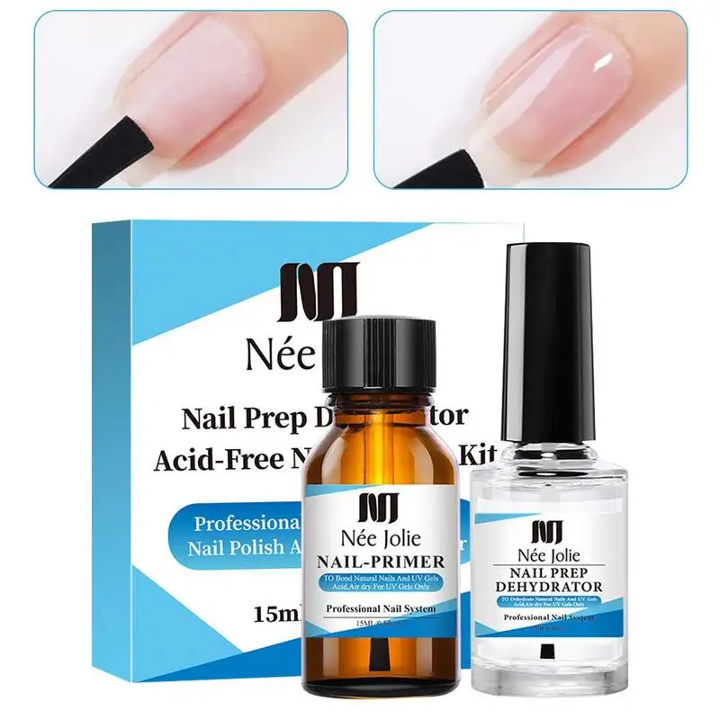 

Gel Nail Polish Primer Natural Nail Prep Dehydrate & Bond Primer Air Dry Superior Bonding Primer For Acrylic Powder Nail