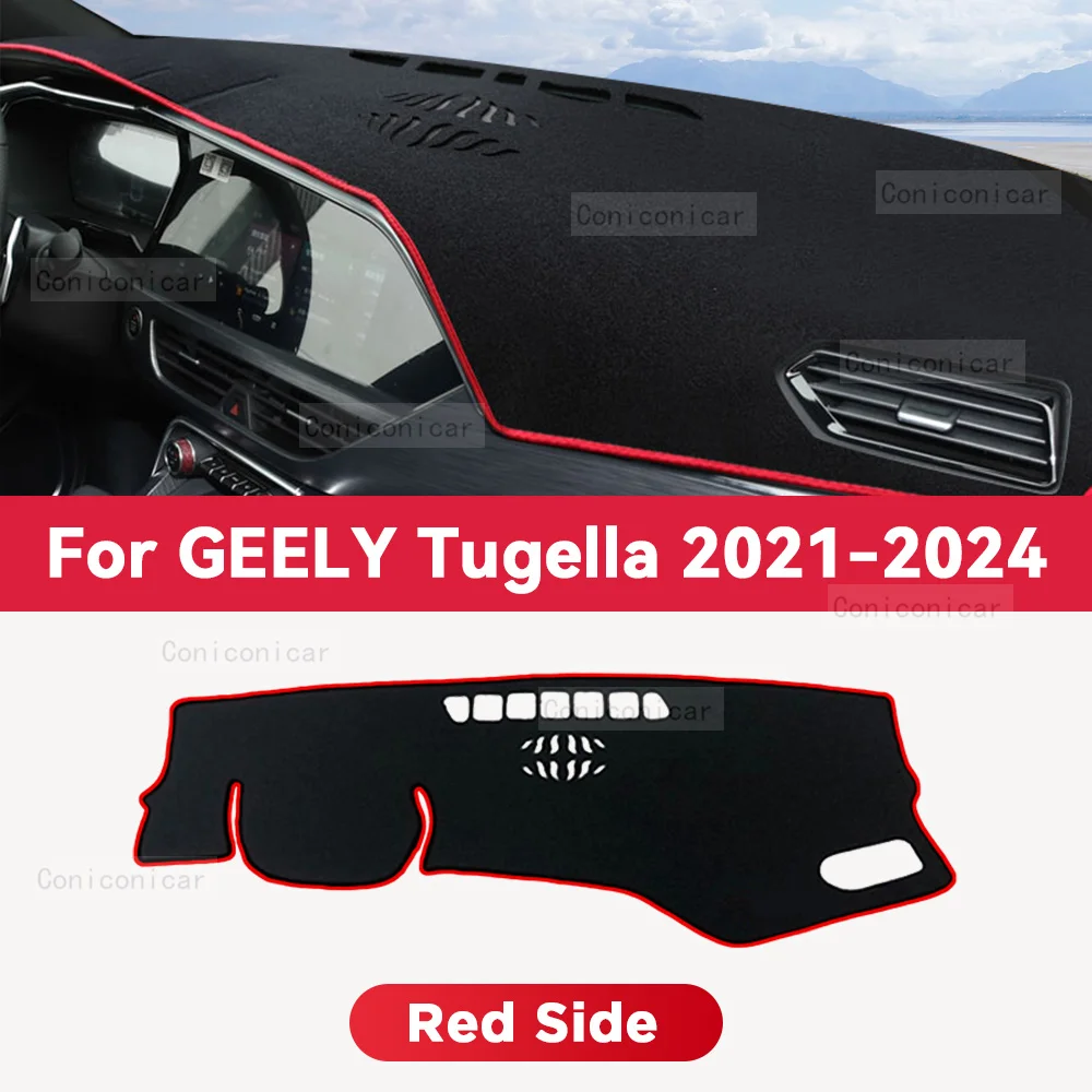 

Для GEELY TUGELLA 2021-2024 автомобильный коврик для приборной панели, коврик для солнцезащитного козырька, ковер, анти-УФ-аксессуары для интерьера, защитные коврики