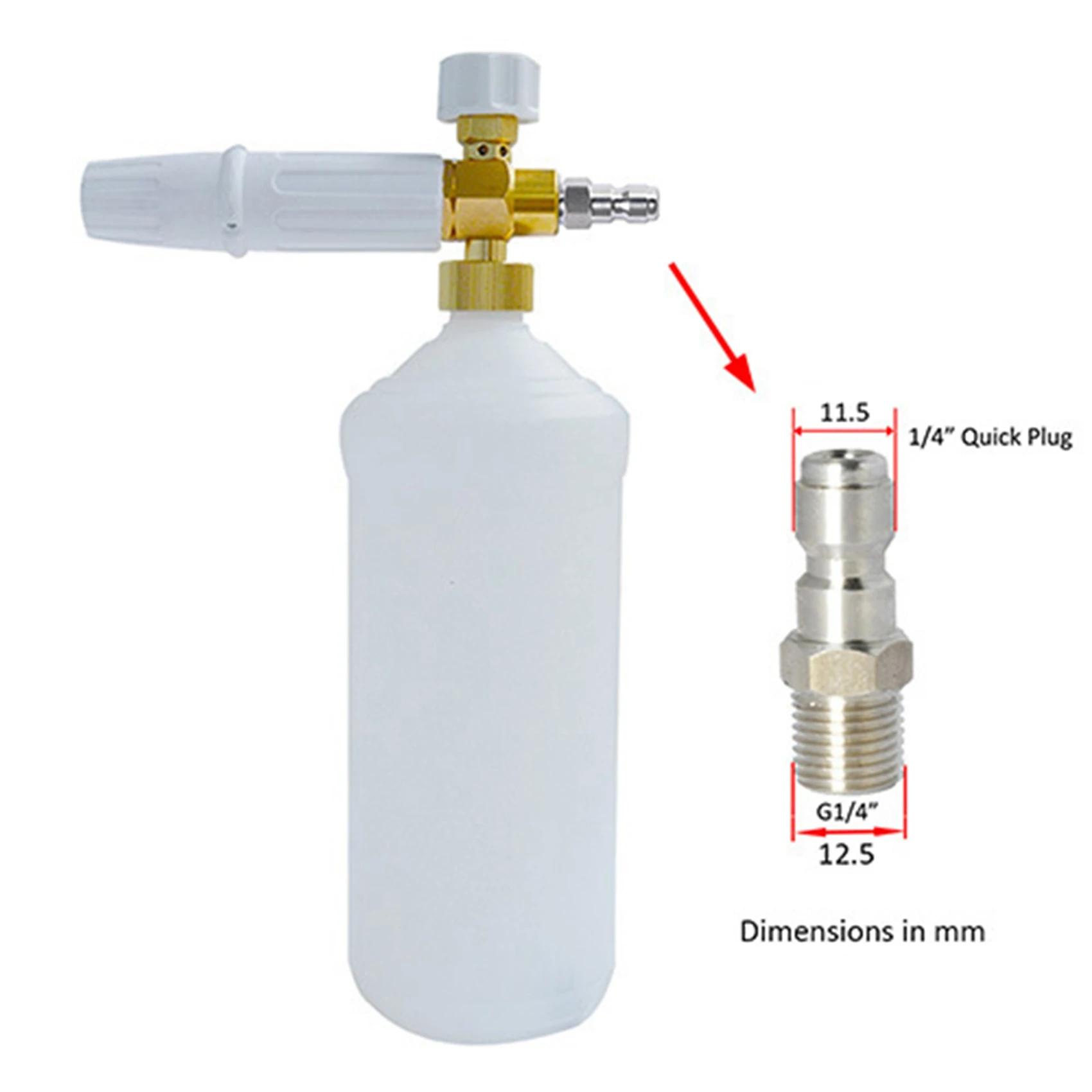 Быстроразъемный штуцер для мойки под давлением из пены 1/4 дюйма распылителя