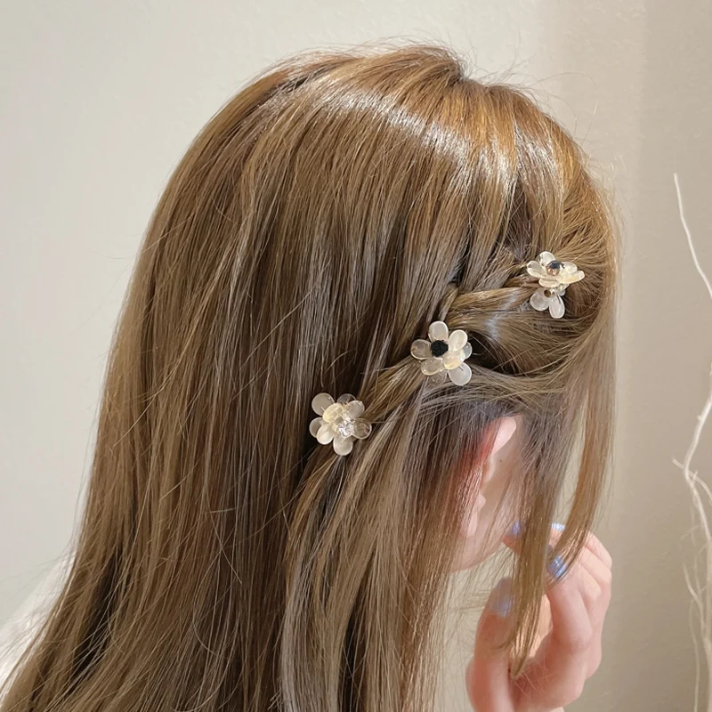 3-6 шт./компл. маленькие крабы для волос девочек акриловые Симпатичные конфетные