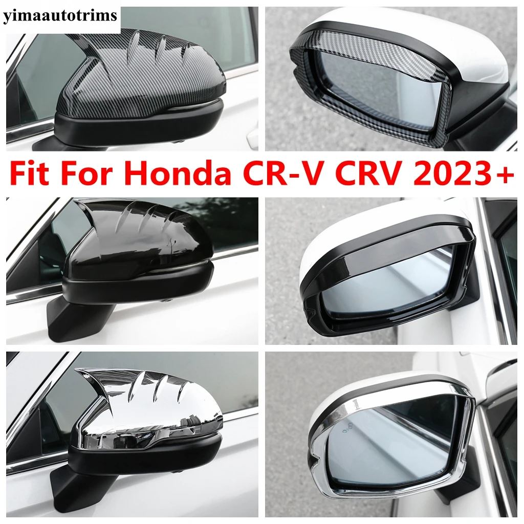 

Накладка на боковое зеркало заднего вида для Honda CR-V CRV 2023 2024 ABS углеродное волокно черные хромированные аксессуары внешние