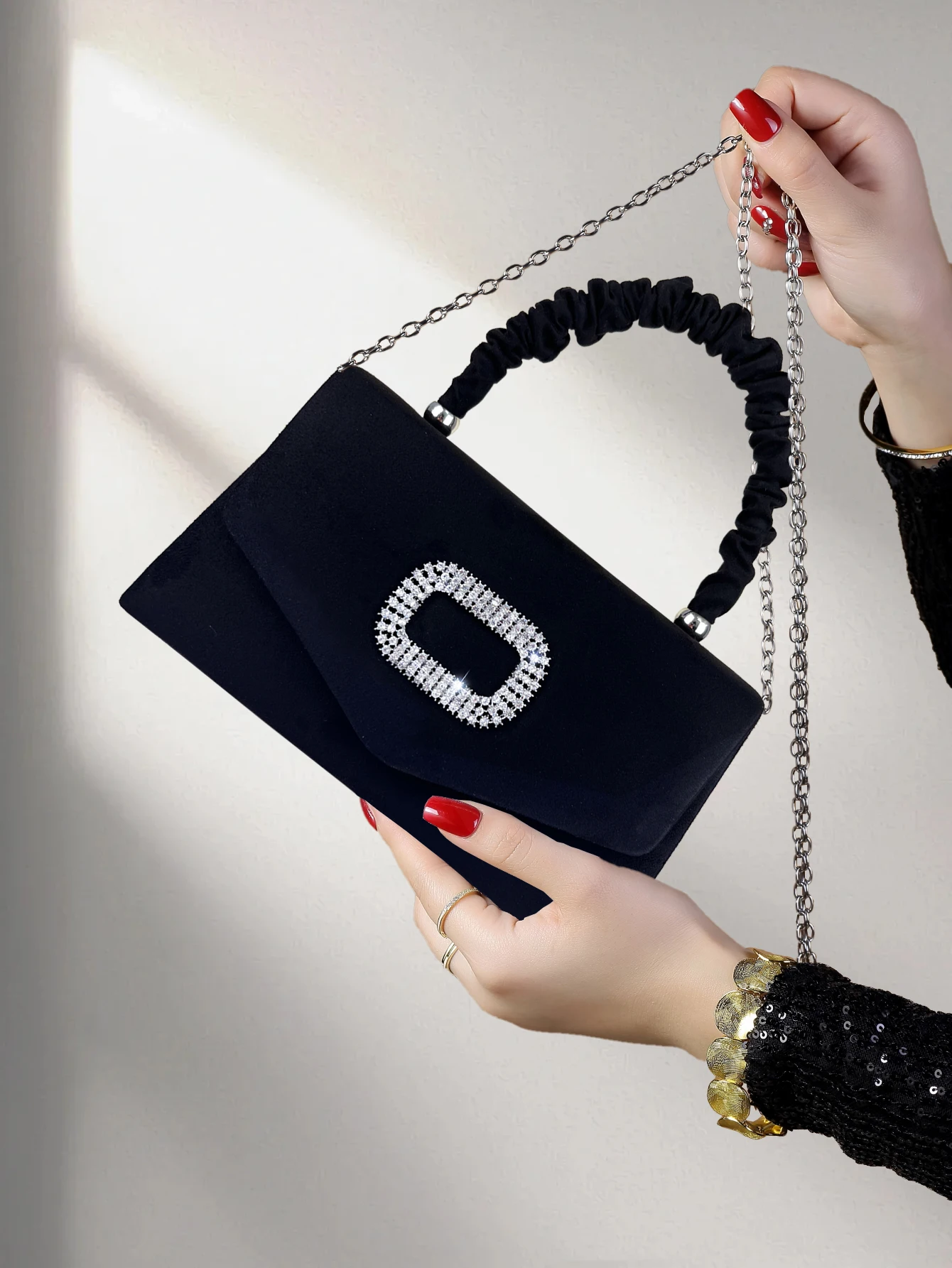 Роскошная Блестящая Вельветовая Вечерняя Сумка Женская Элегантная В Стиле