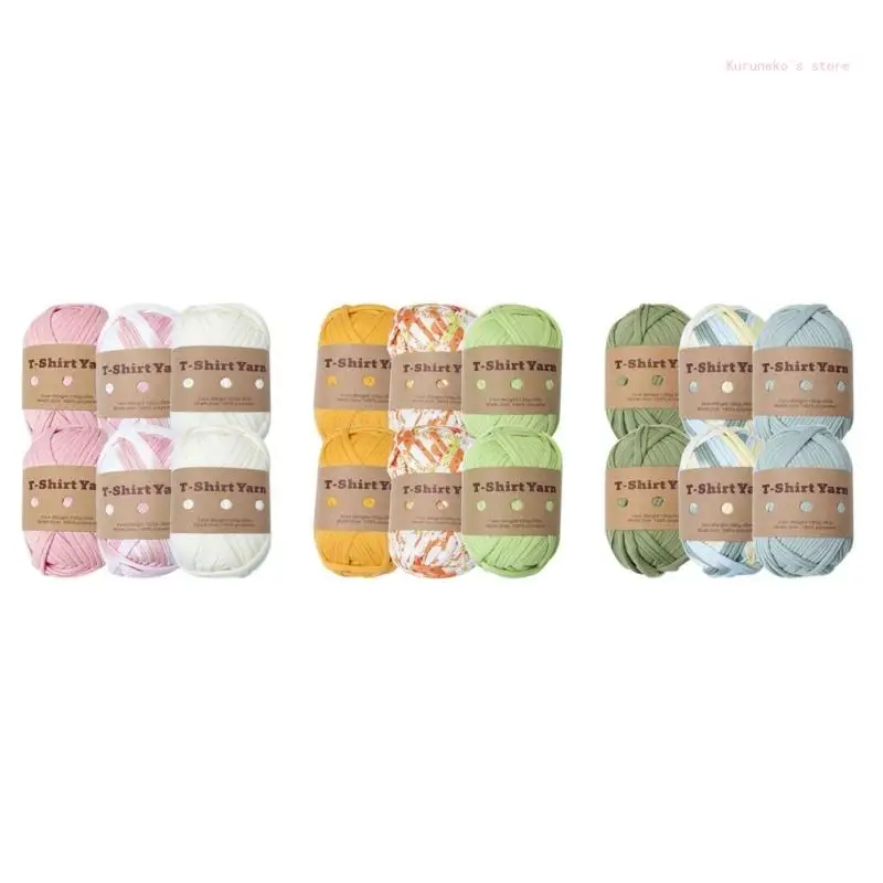 

Fabric Masterpieces with Our T-Shirt Yarn Bundle - A Set of 6 Handpicked Colors for DIY Knitting and Crocheting
