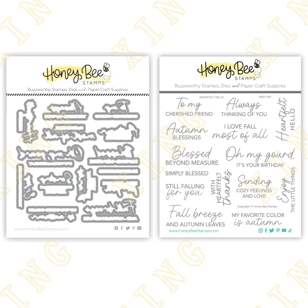 

Autumn Hello Stamps and Dies New Arrival 2023 Scrapbook Diary Decoration Stencil Embossing Template DIY Greeting Card Handmade