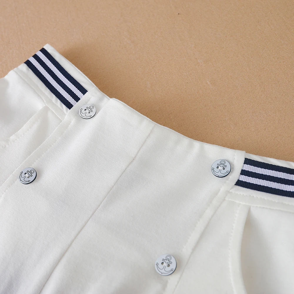 Детские летние шорты для девочек школьные детские хлопковые брюки в стиле преппи