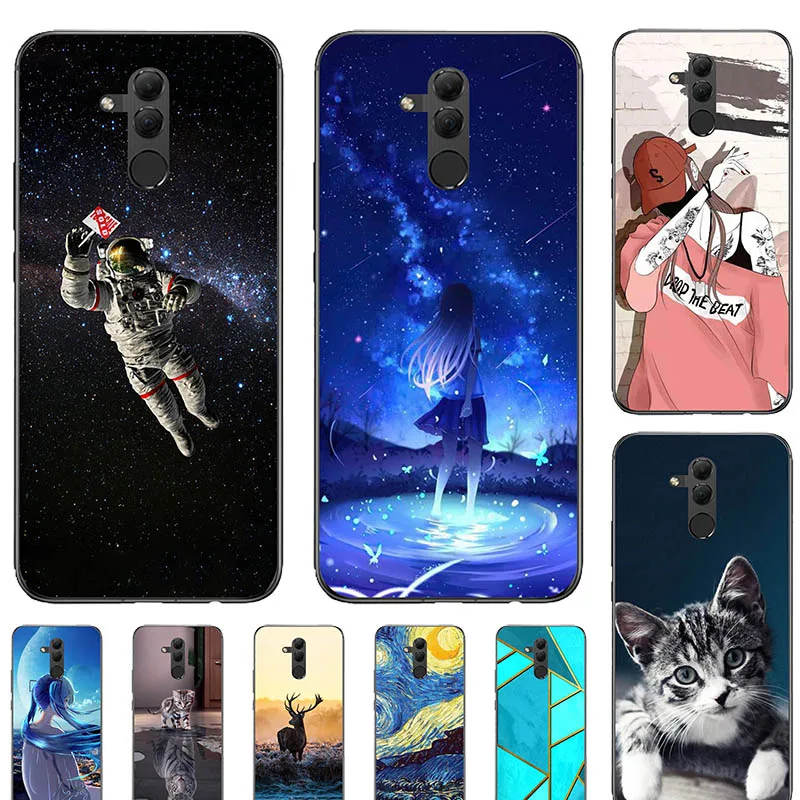 Новинка, Модный чехол для телефона Huawei Mate 20 Lite, женская модель, женская модель, милый мягкий силиконовый чехол с рисунком аниме