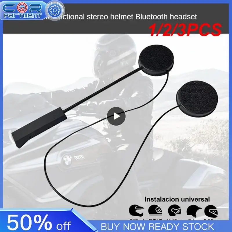 

1/2/3PCS Velev Motorcycle Bluetooth 5.0 Stereo Headset Moto Universal Helmet Headphones Wireless Handsfree Call with 250mHA