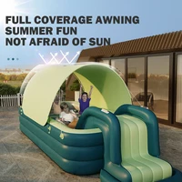 Надувной бассейн с горкой#3