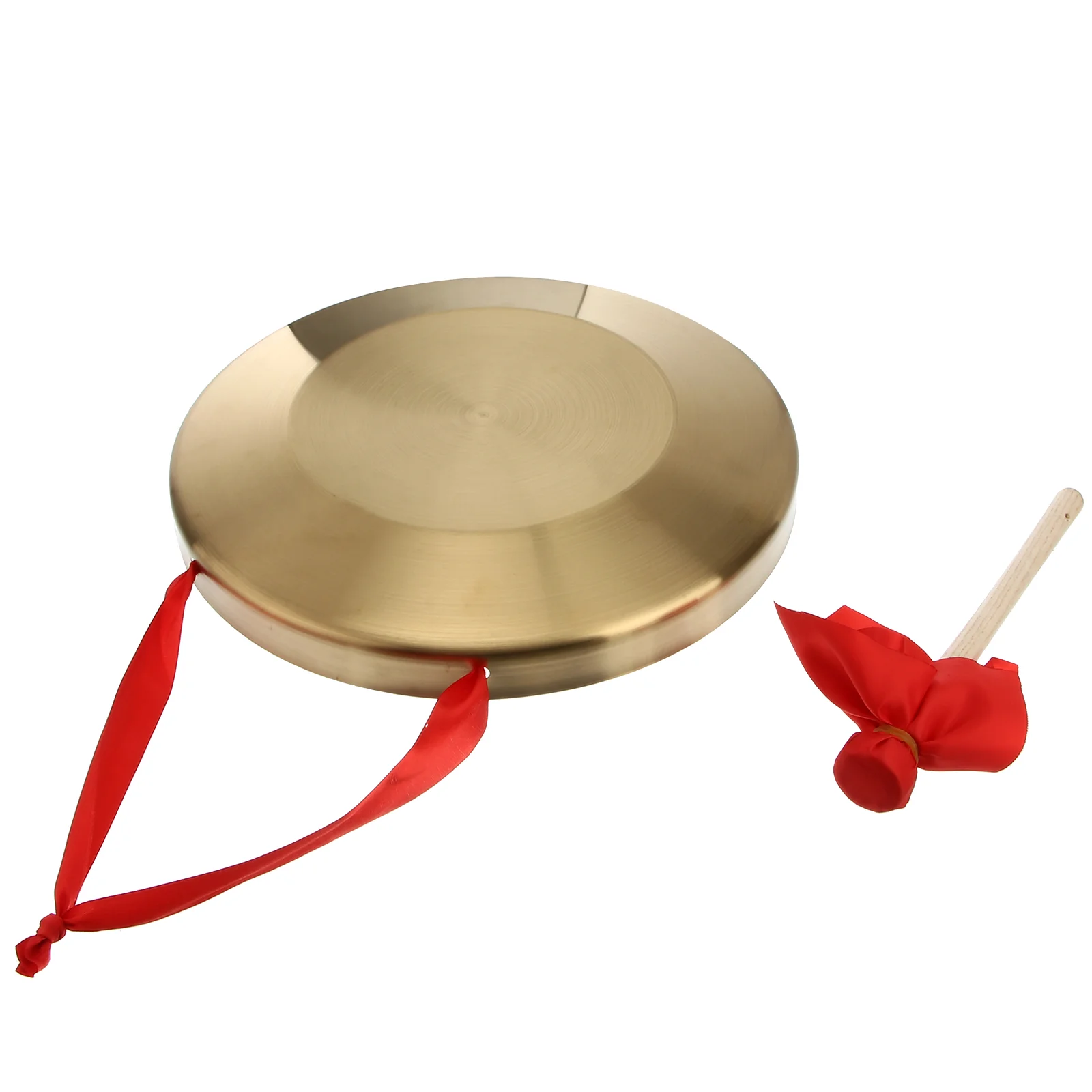 

1 Set of Traditional Chinese Gong Opera Gong Hand Gong Percussion Instrument (Golden) Music drum cymbal Instruments