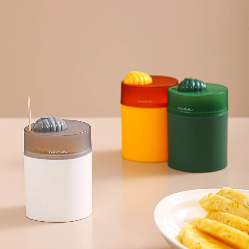 

Simple Toothpick Box Toothpick Dispenser Ceative Toothpick Jar Holder Household Convenient Gift Home Gadget Decoration