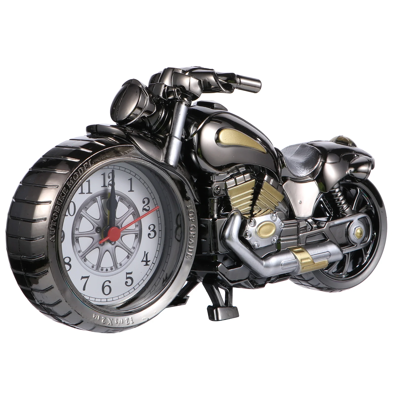 

Clock Alarm Motorcycle Vintage Desk Table Decoration Model Retro Desktop Bedside Motorbike Decorative Clocks Figurine Quartz