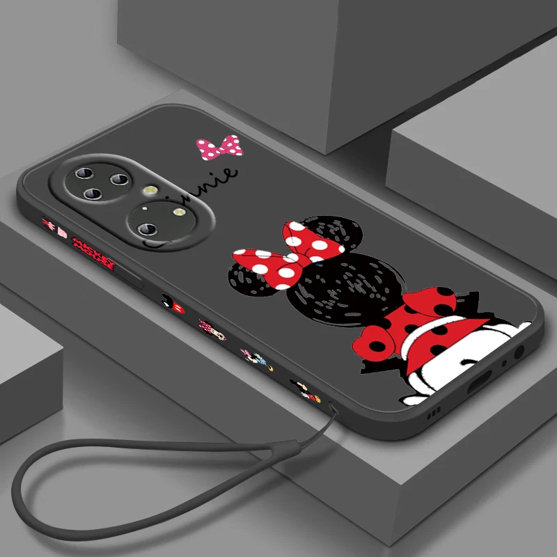 

Mickey Minnie Disney Love Art For Huawei P50 P40 P30 P20 Pro Lite Nova Y9S Y9A Y9 Y6 Y70 Y90 Y61 5T Liquid Left Rope Phone Case