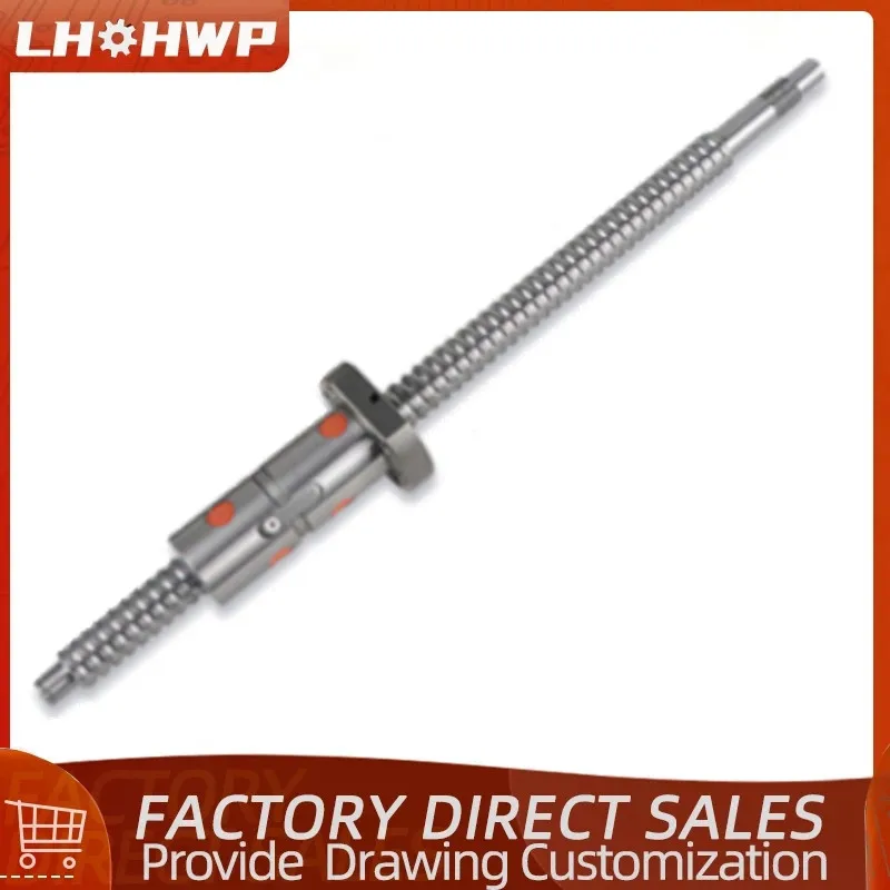 

Шариковый винт C7 1605, шариковый винт DFU1605, индивидуальный шариковый винт любого размера с двойной шариковой гайкой для деталей ЧПУ